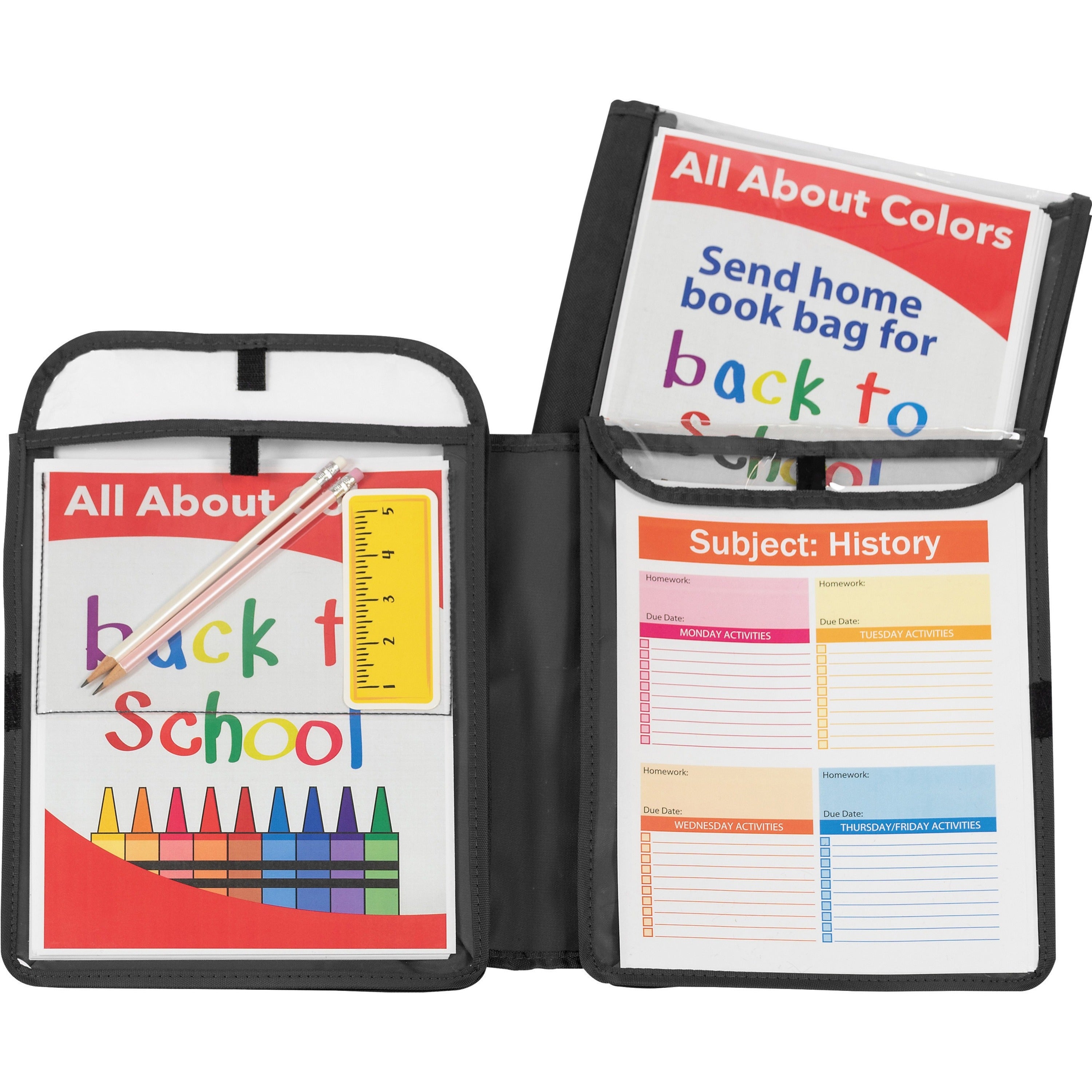 c-line-homework-connector-pocket-folder-9-x-12-internal-pockets-black-1-each_cli33001 - 1