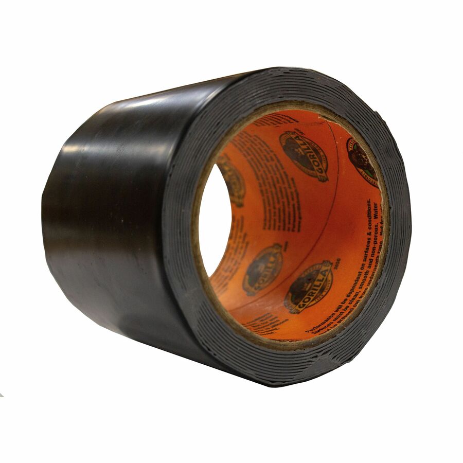 Gorilla Waterproof Patch & Seal Tape - 10 ft Length x 4" Width - 1 Each - Black