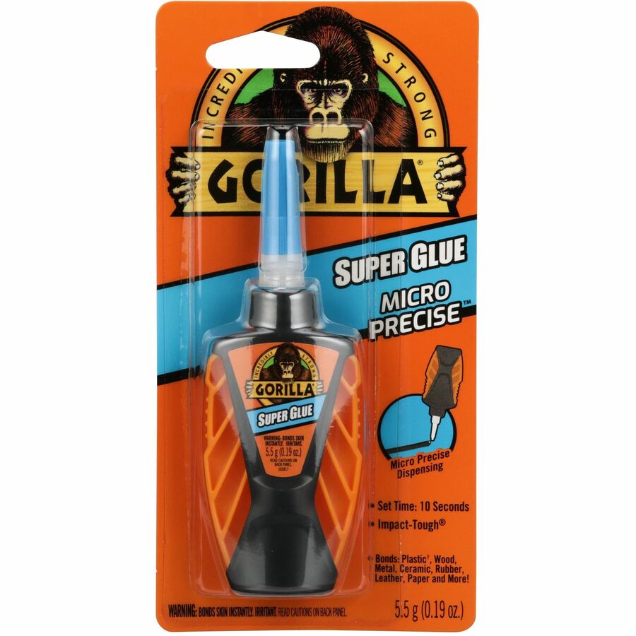 Gorilla Micro Precise Super Glue - 0.19 oz - 1 Each - Clear