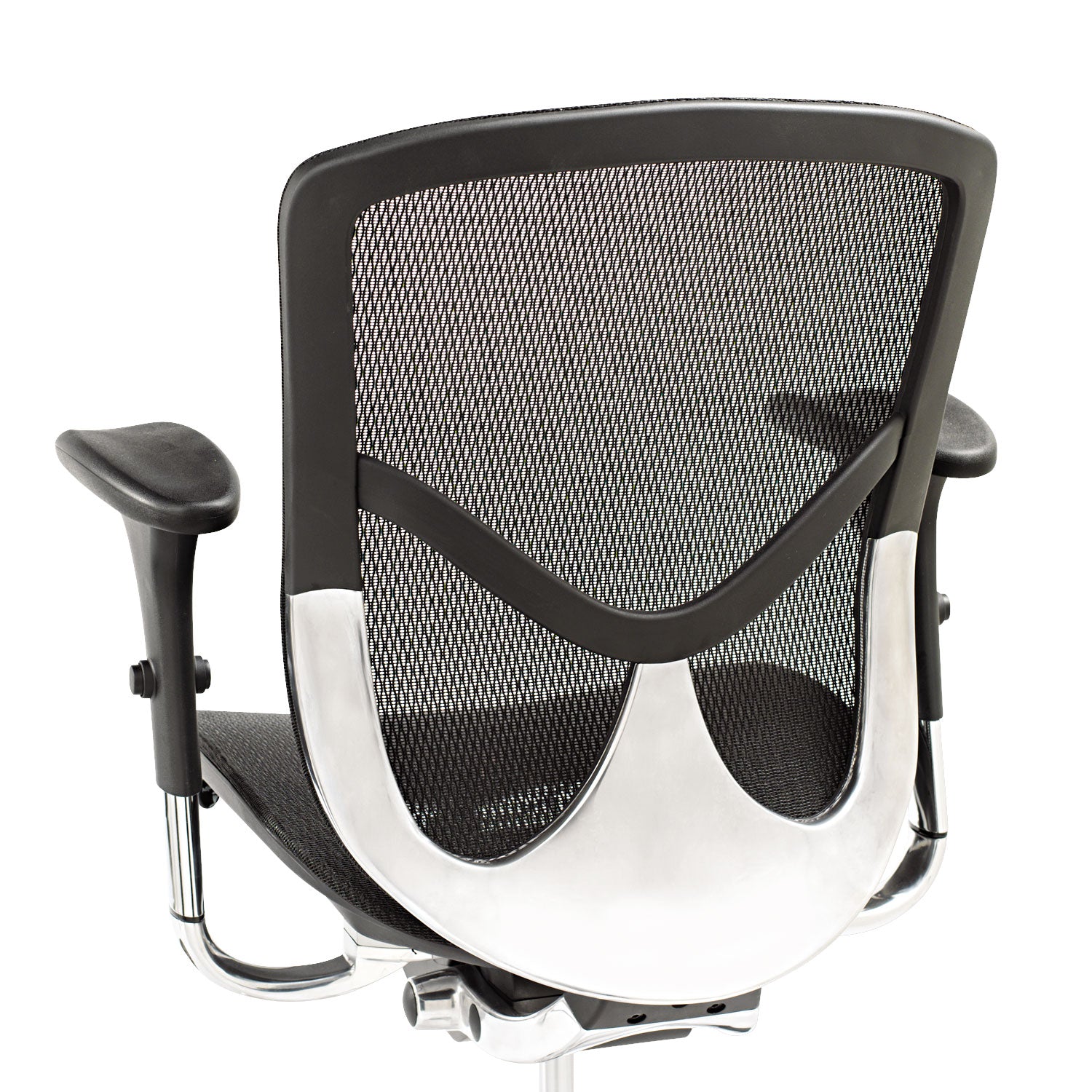 Alera EQ Series Ergonomic Multifunction Mid-Back Mesh Chair, Supports Up to 250 lb, Black Seat/Back, Aluminum Base - 