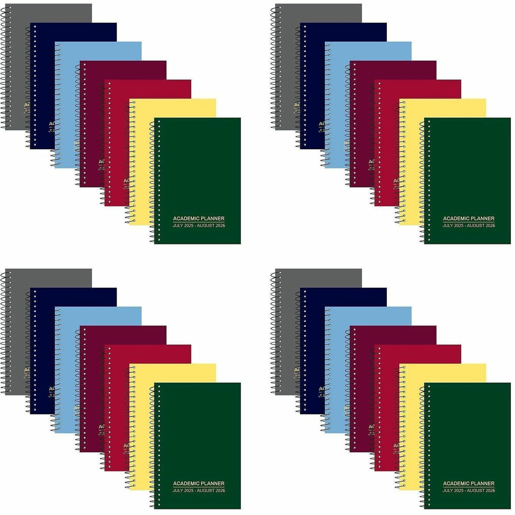 Wirebound Academic Weekly Planner, Asst Cover Color, 8 x 5.5, 14-Month (July - August) 2023-2024, 28/CT,Ships in 4-6 Bus Days