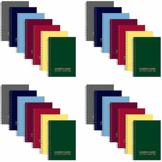 Wirebound Academic Weekly Planner, Asst Cover Color, 8 x 5.5, 14-Month (July - August) 2023-2024, 28/CT,Ships in 4-6 Bus Days