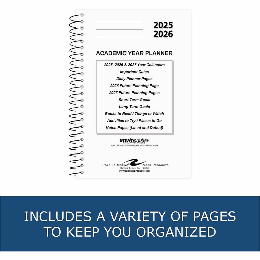 Wirebound Academic Weekly Planner, Asst Cover Color, 8 x 5.5, 14-Month (July - August) 2023-2024, 28/CT,Ships in 4-6 Bus Days