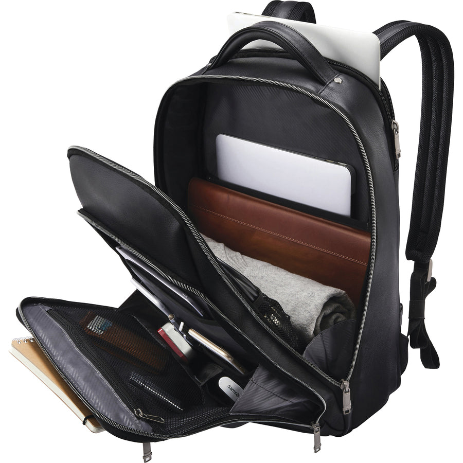 samsonite-carrying-case-backpack-for-156-notebook-black-damage-resistant-scuff-resistant-scratch-resistant-leather-body-shoulder-strap-18-height-x-55-width-1-each_sml1260371041 - 2