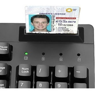 EasyTouch Smart Card Reader Keyboard AKB-630SB-TAA, 104 Keys, Black