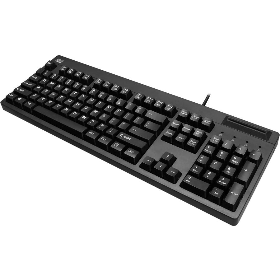 EasyTouch Smart Card Reader Keyboard AKB-630SB-TAA, 104 Keys, Black