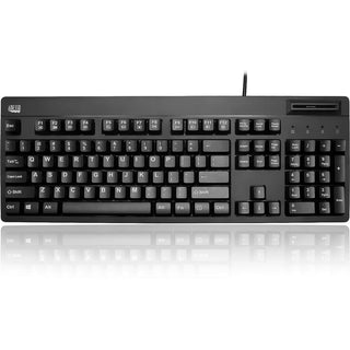 EasyTouch Smart Card Reader Keyboard AKB-630SB-TAA, 104 Keys, Black