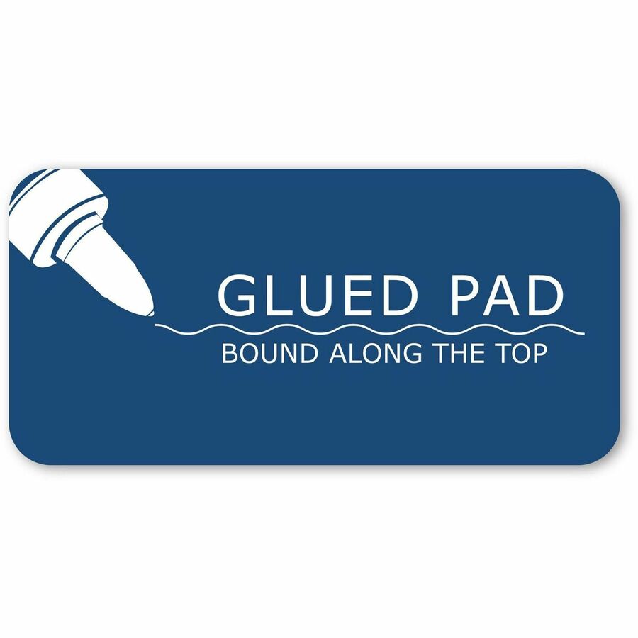 Gummed Pad, Medium/College Rule, 50 White 8.5 x 11 Sheets, 36/Carton, Ships in 4-6 Business Days