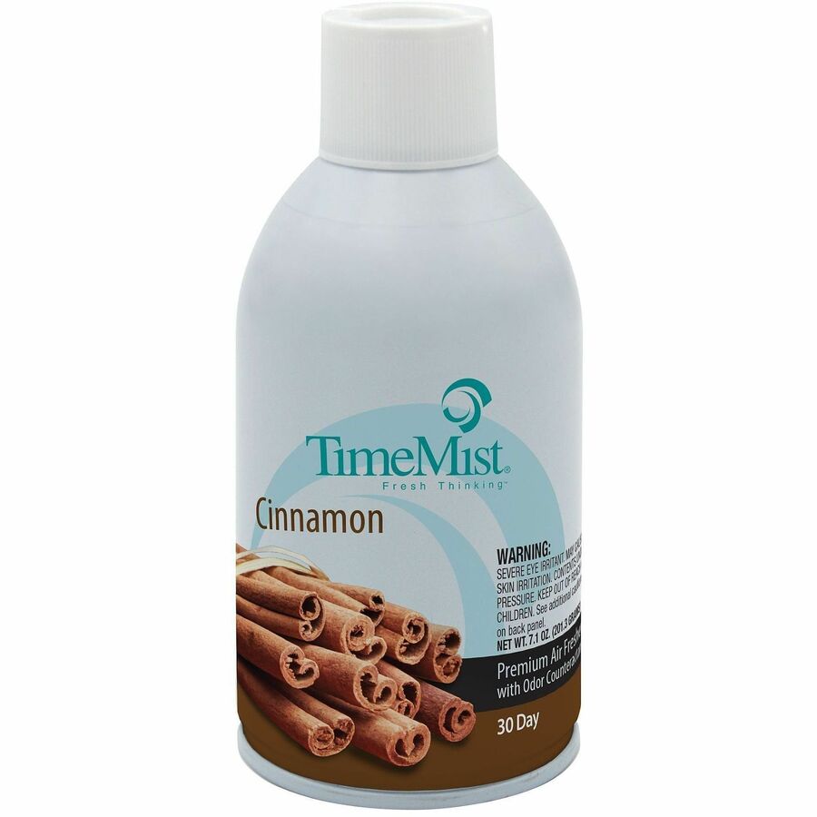 TimeMist Cinnamon Premium Air Freshener Spray - Aerosol - 5.3 fl oz (0.2 quart) - Cinnamon - 30 Day - 12 / Carton - Long Lasting, Odor Neutralizer
