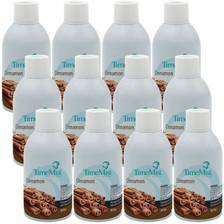 TimeMist Cinnamon Premium Air Freshener Spray - Aerosol - 5.3 fl oz (0.2 quart) - Cinnamon - 30 Day - 12 / Carton - Long Lasting, Odor Neutralizer
