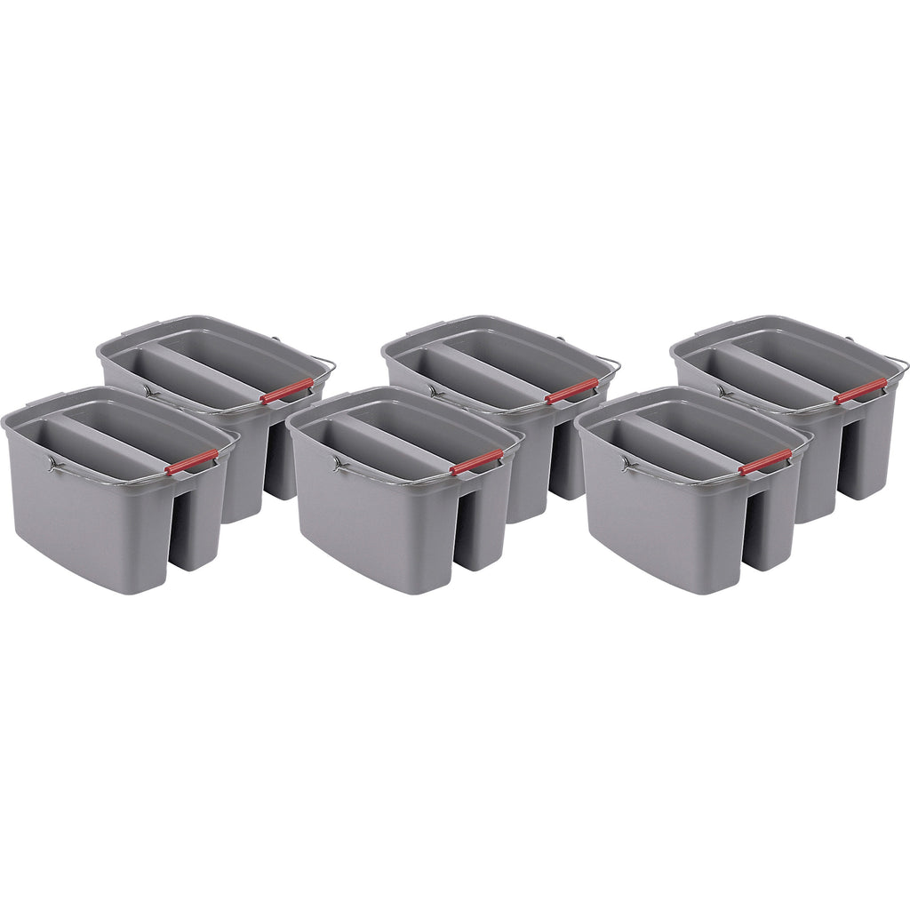 rubbermaid-commercial-19-qt-double-pail-475-gal-handle-10-x-145-plastic-gray-6-carton_rcp262888gyct - 1