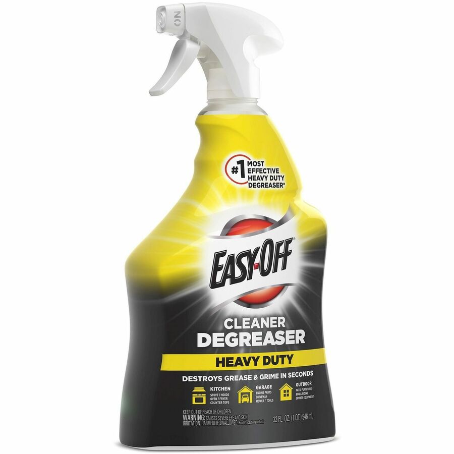 Easy-Off Cleaner Degreaser - Ready-To-Use - 32 fl oz (1 quart) - 6 / Carton - Heavy Duty - Clear