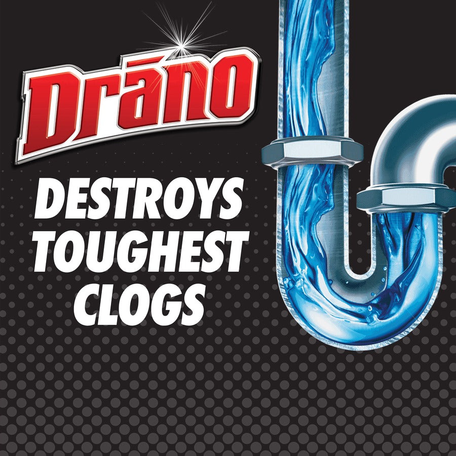 Drano Max Gel Clog Remover - Ready-To-Use - 128 oz (8 lb) - 4 / Carton - Corrosion Resistant - Clear