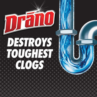 Drano Max Gel Clog Remover - Ready-To-Use - 128 oz (8 lb) - 4 / Carton - Corrosion Resistant - Clear