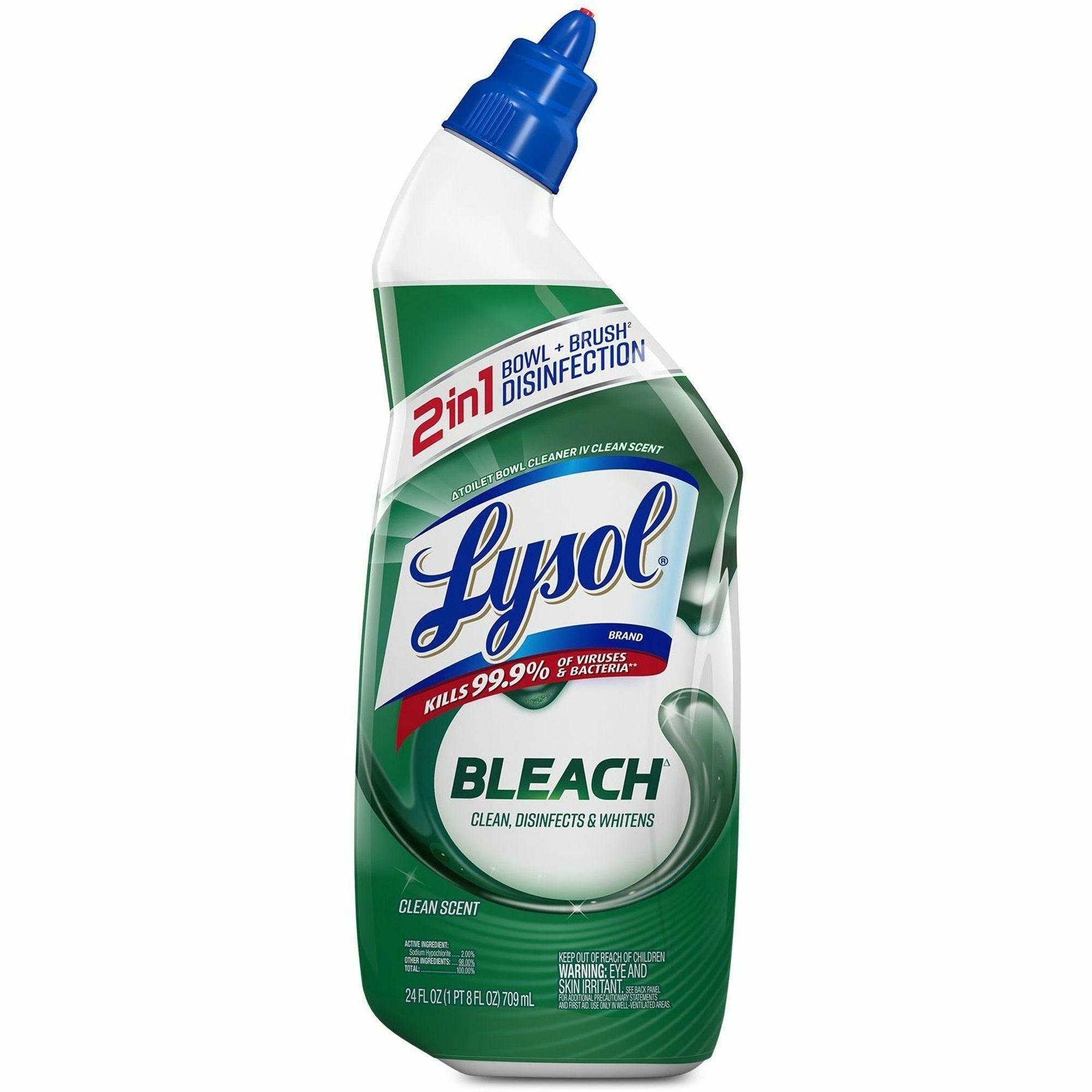 lysol-bleach-toilet-bowl-cleaner-24-fl-oz-08-quartbottle-9-carton-disinfectant-deodorize-blue_rac98014ct - 2