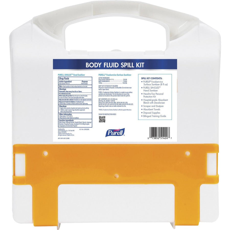 PURELL Body Fluid Spill Kit - White, Clear - 8 / Carton