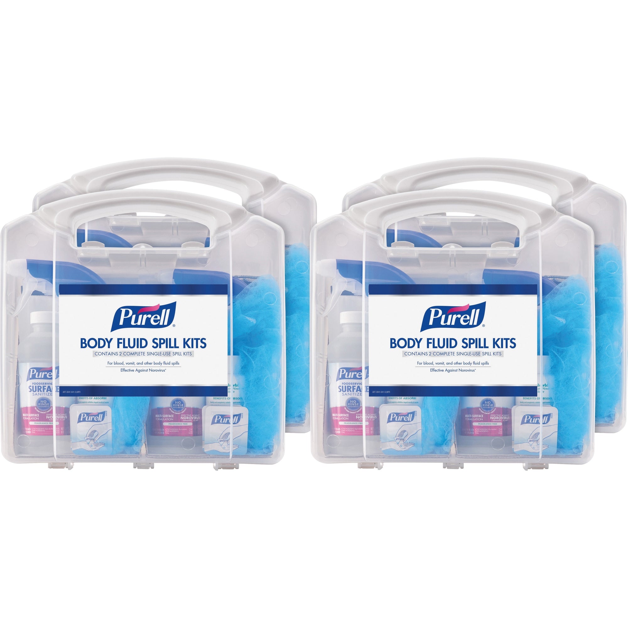 PURELL Body Fluid Spill Kit - White, Clear - 8 / Carton