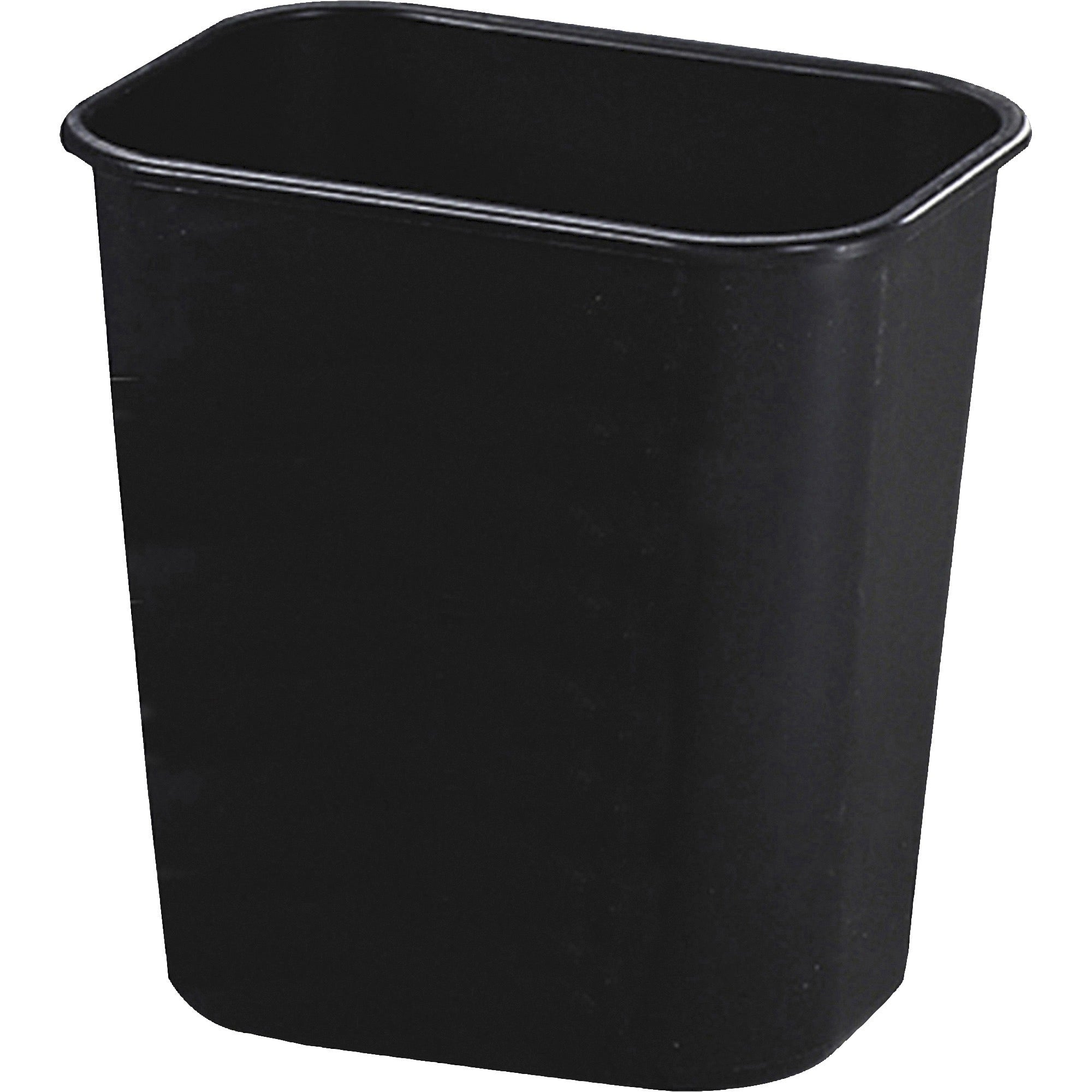 rubbermaid-commercial-13-qt-standard-deskside-wastebaskets-325-gal-capacity-rectangular-dent-resistant-rust-resistant-easy-to-clean-durable-121-height-x-83-width-x-114-depth-plastic-black-12-carton_rcp295500bkct - 1