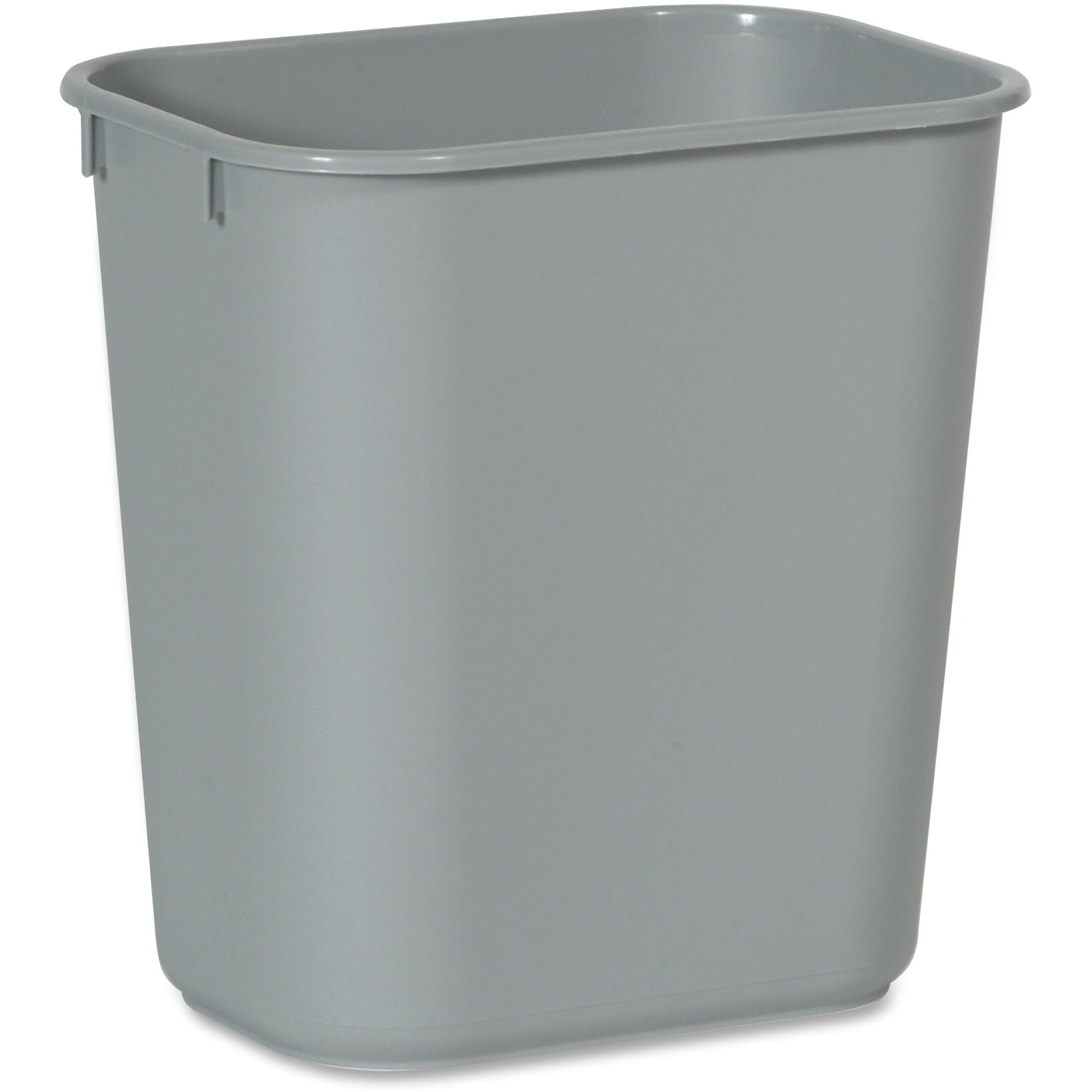 rubbermaid-commercial-13-qt-standard-deskside-wastebaskets-325-gal-capacity-dent-resistant-rust-resistant-easy-to-clean-durable-121-height-x-83-width-x-114-depth-plastic-gray-12-carton_rcp2955gyct - 1