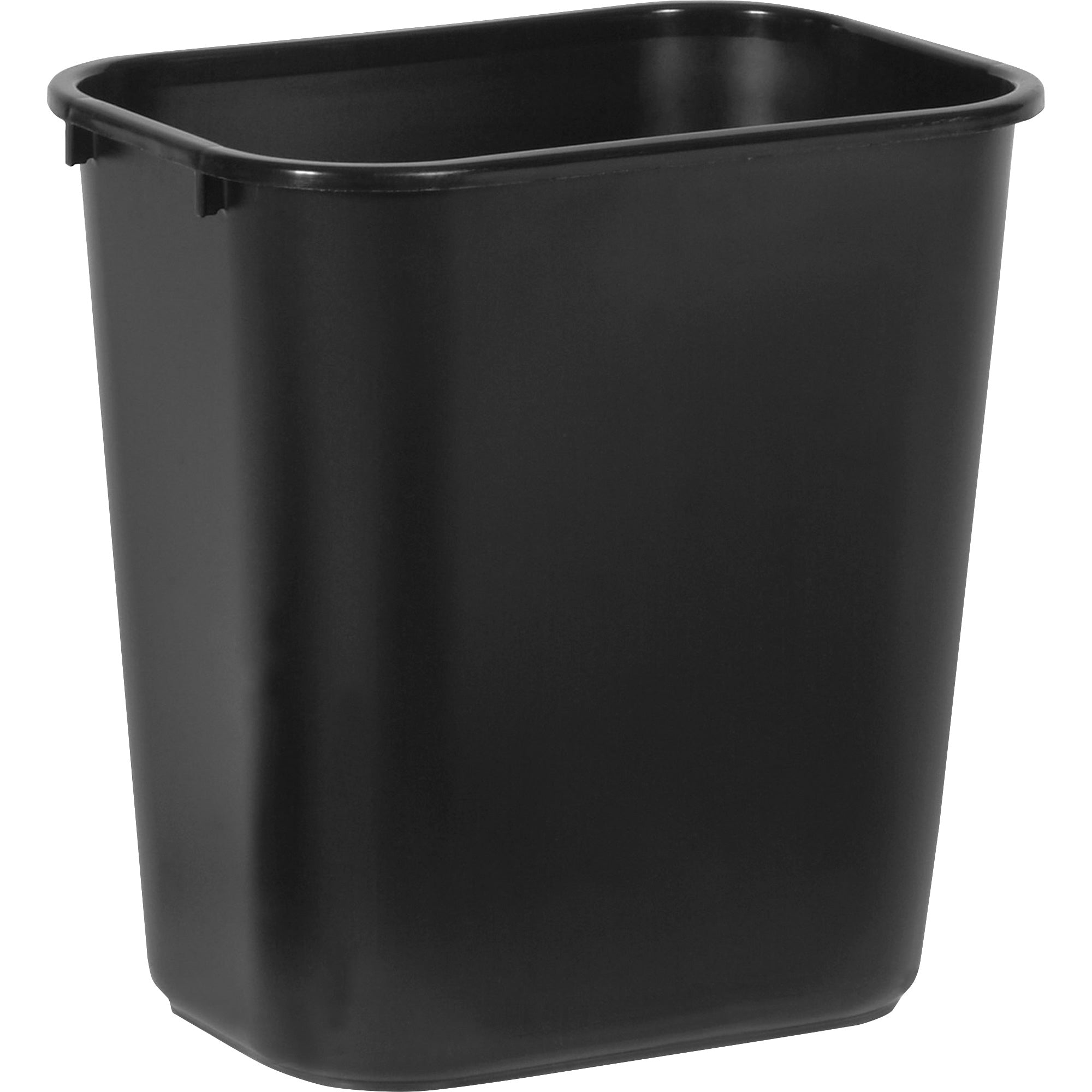 rubbermaid-commercial-28-qt-medium-deskside-wastebaskets-7-gal-capacity-rectangular-dent-resistant-durable-rust-resistant-easy-to-clean-15-height-x-105-width-x-145-depth-plastic-black-12-carton_rcp295600bkct - 1