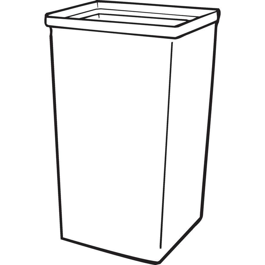 rubbermaid-commercial-untouchable-square-container-50-gal-capacity-square-crack-resistant-durable-compact-rugged-343-height-x-195-width-x-195-depth-plastic-gray-4-carton_rcp3959gract - 2