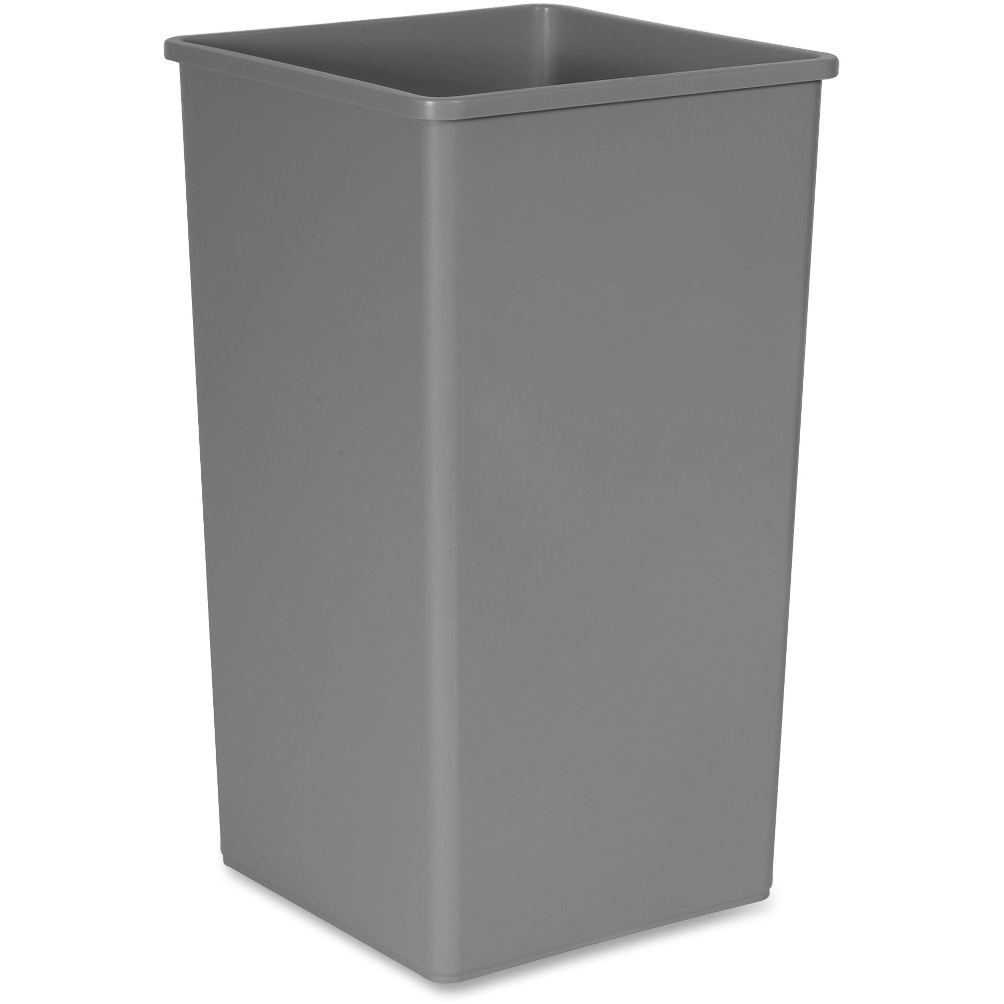 rubbermaid-commercial-untouchable-square-container-50-gal-capacity-square-crack-resistant-durable-compact-rugged-343-height-x-195-width-x-195-depth-plastic-gray-4-carton_rcp3959gract - 1