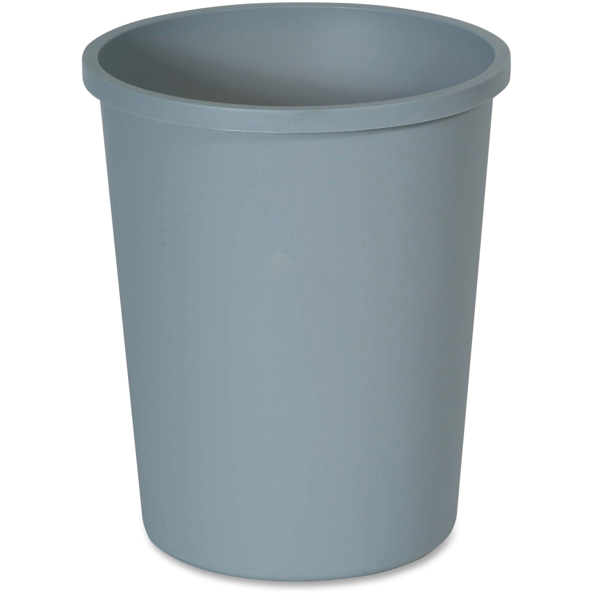 rubbermaid-commercial-untouchable-11-gallon-waste-containers-11-gal-capacity-round-crack-resistant-durable-188-height-x-158-diameter-plastic-gray-6-carton_rcp2947gract - 1