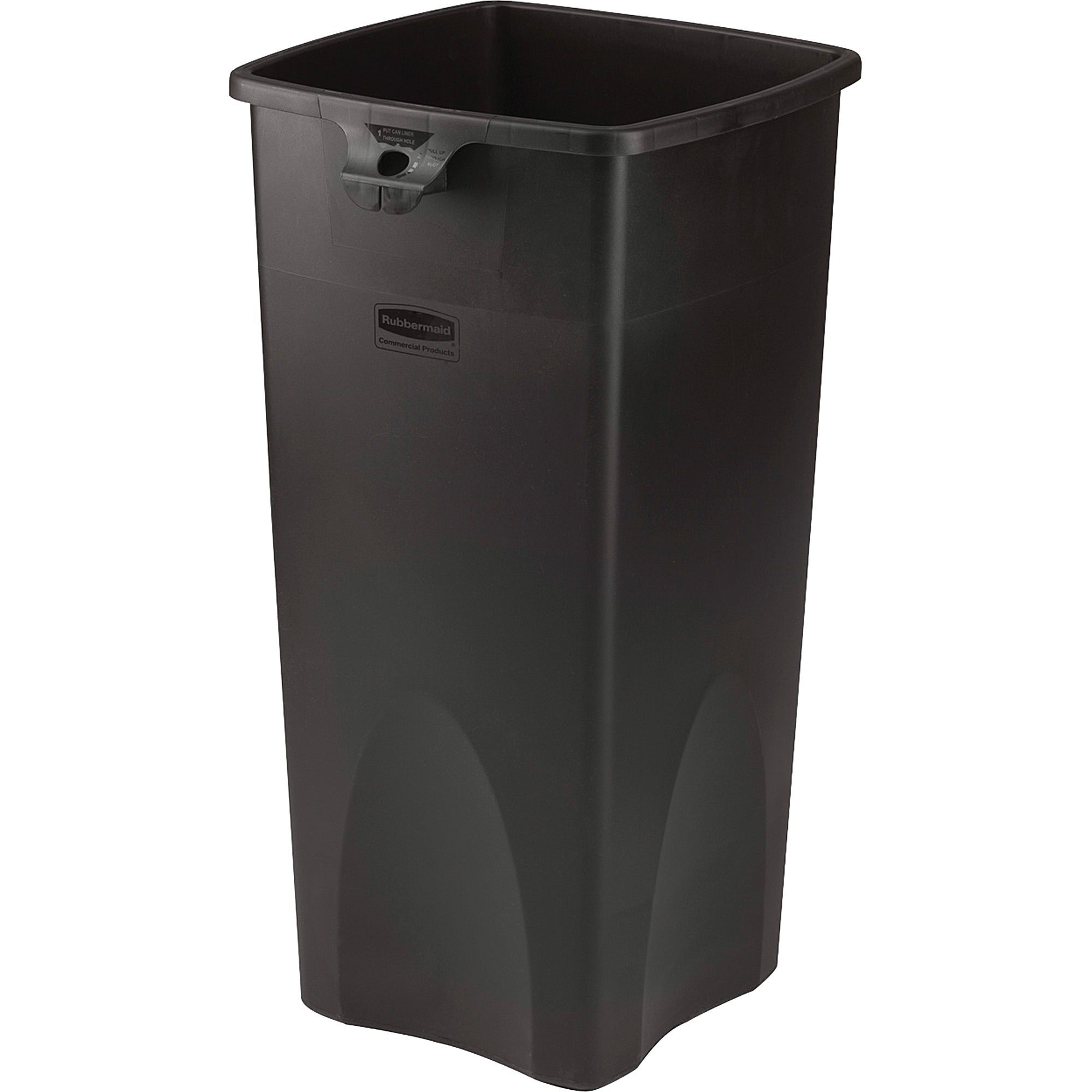 rubbermaid-commercial-untouchable-square-container-23-gal-capacity-square-durable-crack-resistant-329-height-x-165-width-x-155-depth-plastic-black-3-carton_rcp356988bkct - 1