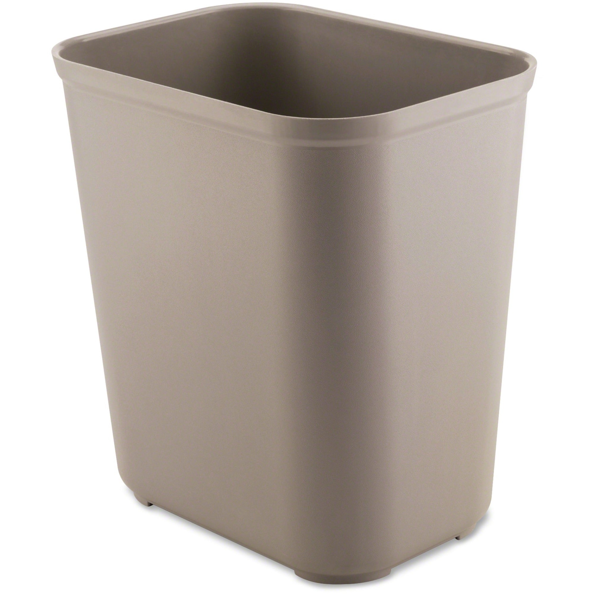 rubbermaid-commercial-28-qt-fire-resistant-wastebaskets-7-gal-capacity-rectangular-impact-resistant-rust-resistant-dent-resistant-155-height-x-105-width-x-145-depth-thermoset-polyester-beige-6-carton_rcp254300bgct - 1