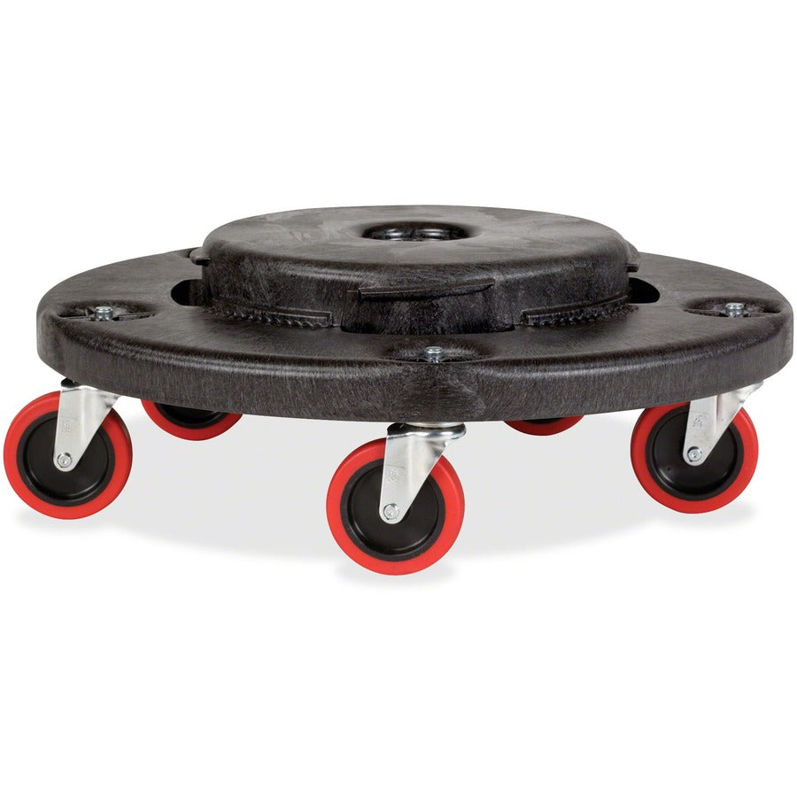 Rubbermaid Commercial Brute Quiet Dolly - 350 lb Capacity - Plastic - x 6.6" Height - Black - 2 / Carton