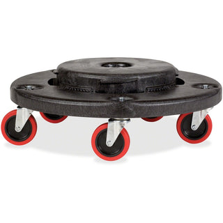 Rubbermaid Commercial Brute Quiet Dolly - 350 lb Capacity - Plastic - x 6.6" Height - Black - 2 / Carton