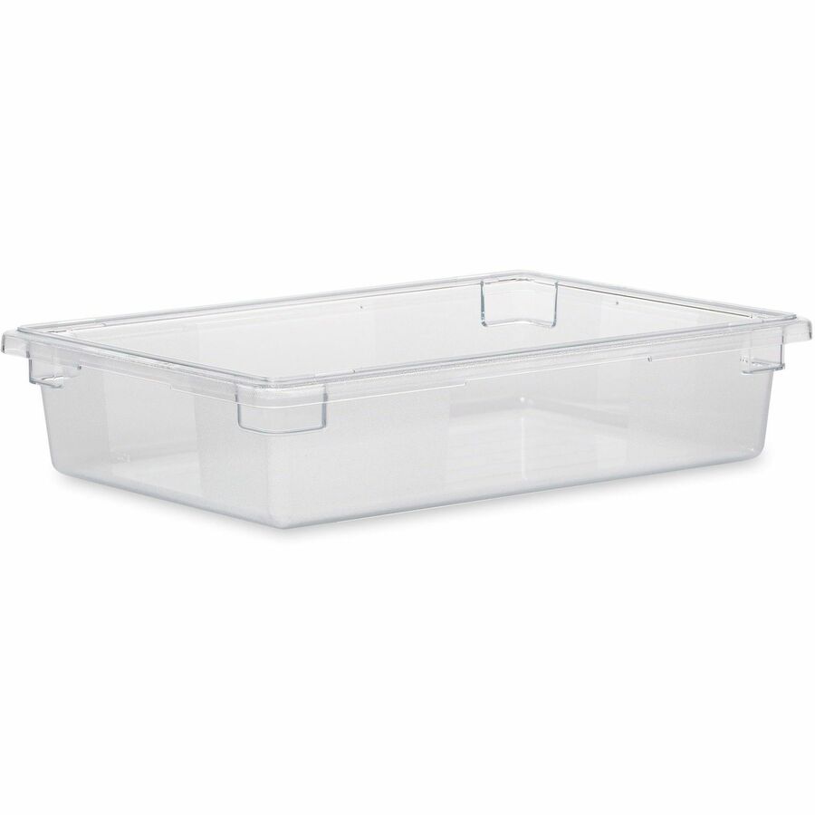 Rubbermaid Commercial 8.5-Gallon Food/Tote Boxes - Transporting, Storing - Dishwasher Safe - Clear - Plastic, Polycarbonate Body - 6 / Carton