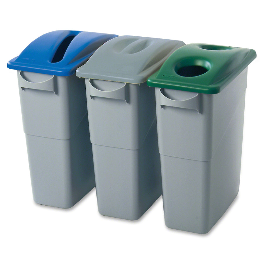 rubbermaid-commercial-slim-jim-paper-recycling-container-lids-rectangular-resin-4-carton-blue_rcp270388bect - 3