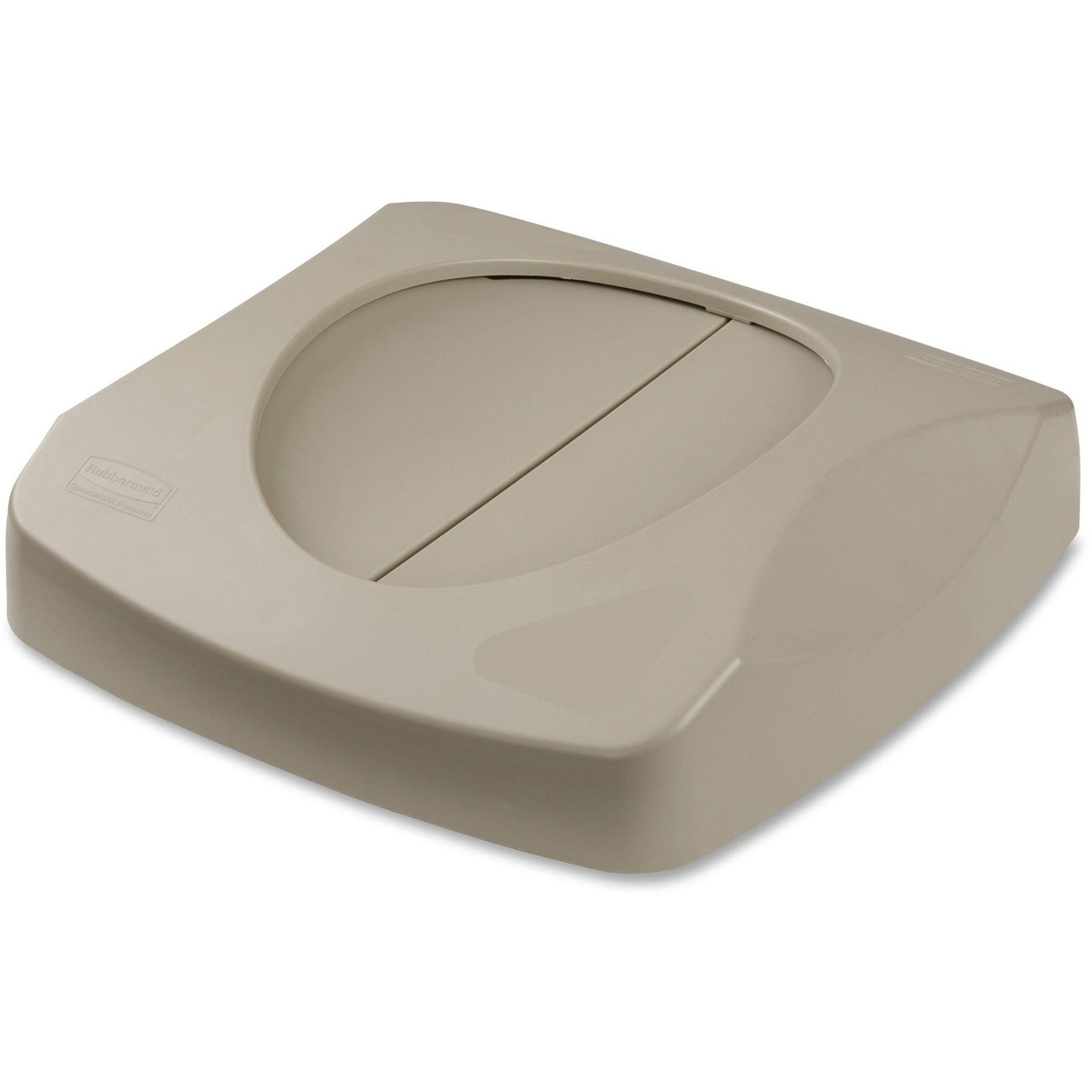 Rubbermaid Commercial Untouchable Swing Top Lid - 6 / Carton - Beige
