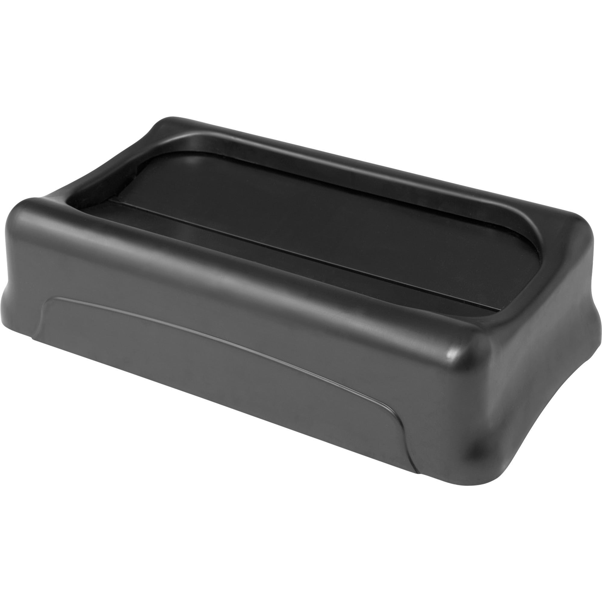 rubbermaid-commercial-slim-jim-container-swing-lid-rectangular-plastic-4-carton-black_rcp267360bkct - 1