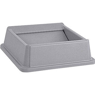 Rubbermaid Commercial Untouchable Square Swing Top - Square - 4 / Carton - Gray