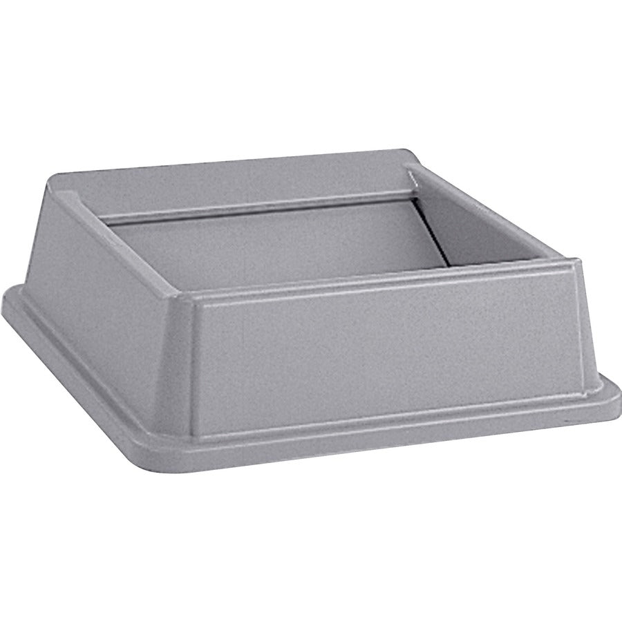 Rubbermaid Commercial Untouchable Square Swing Top - Square - 4 / Carton - Gray