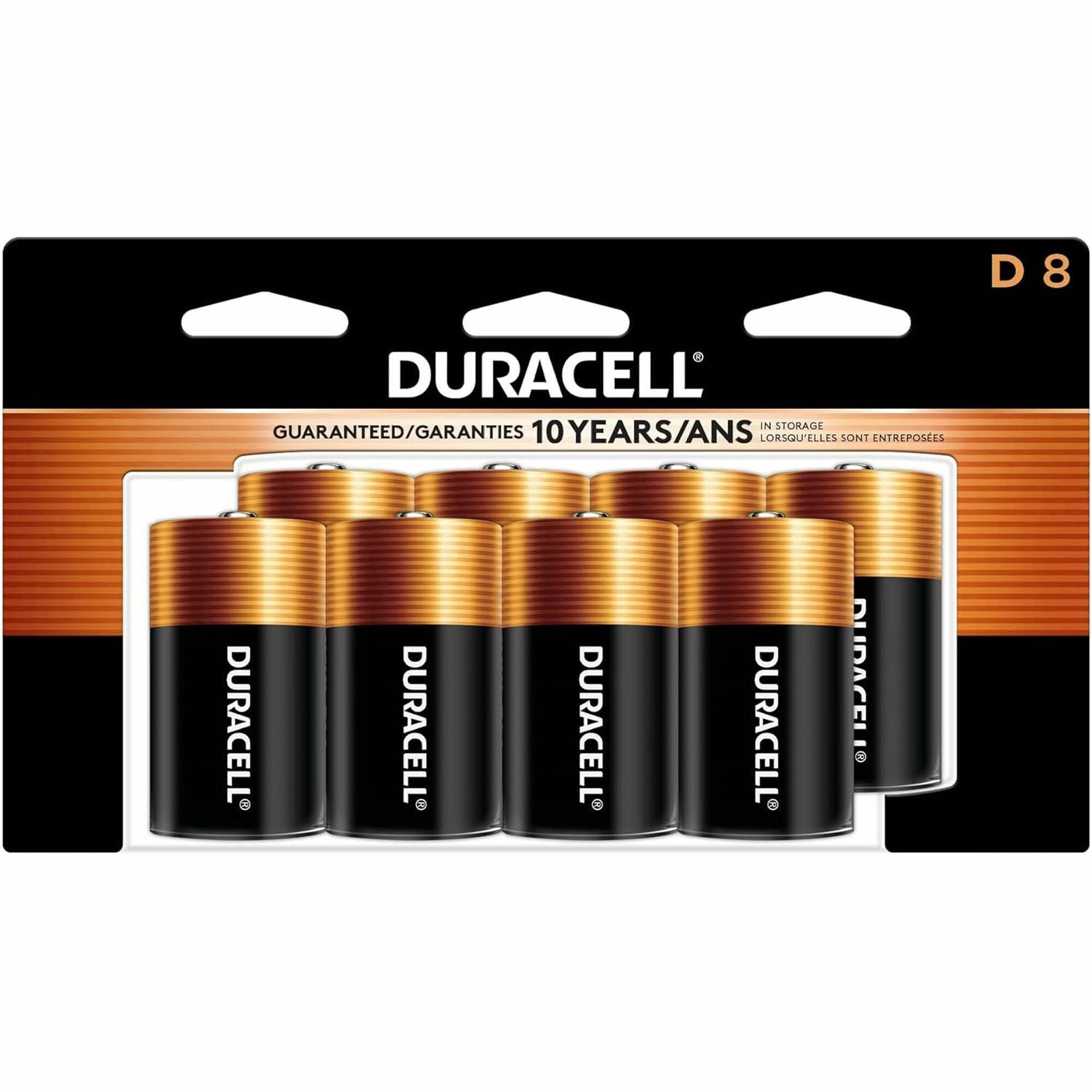 Duracell Coppertop Alkaline D Battery 8-Packs - For Multipurpose - D - 1.5 V DC - 96 / Carton