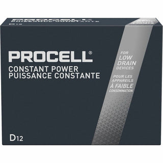 Duracell Procell Alkaline D Battery Boxes of 12 - For Multipurpose - D - 14000 mAh - 1.5 V DC - 72 / Carton