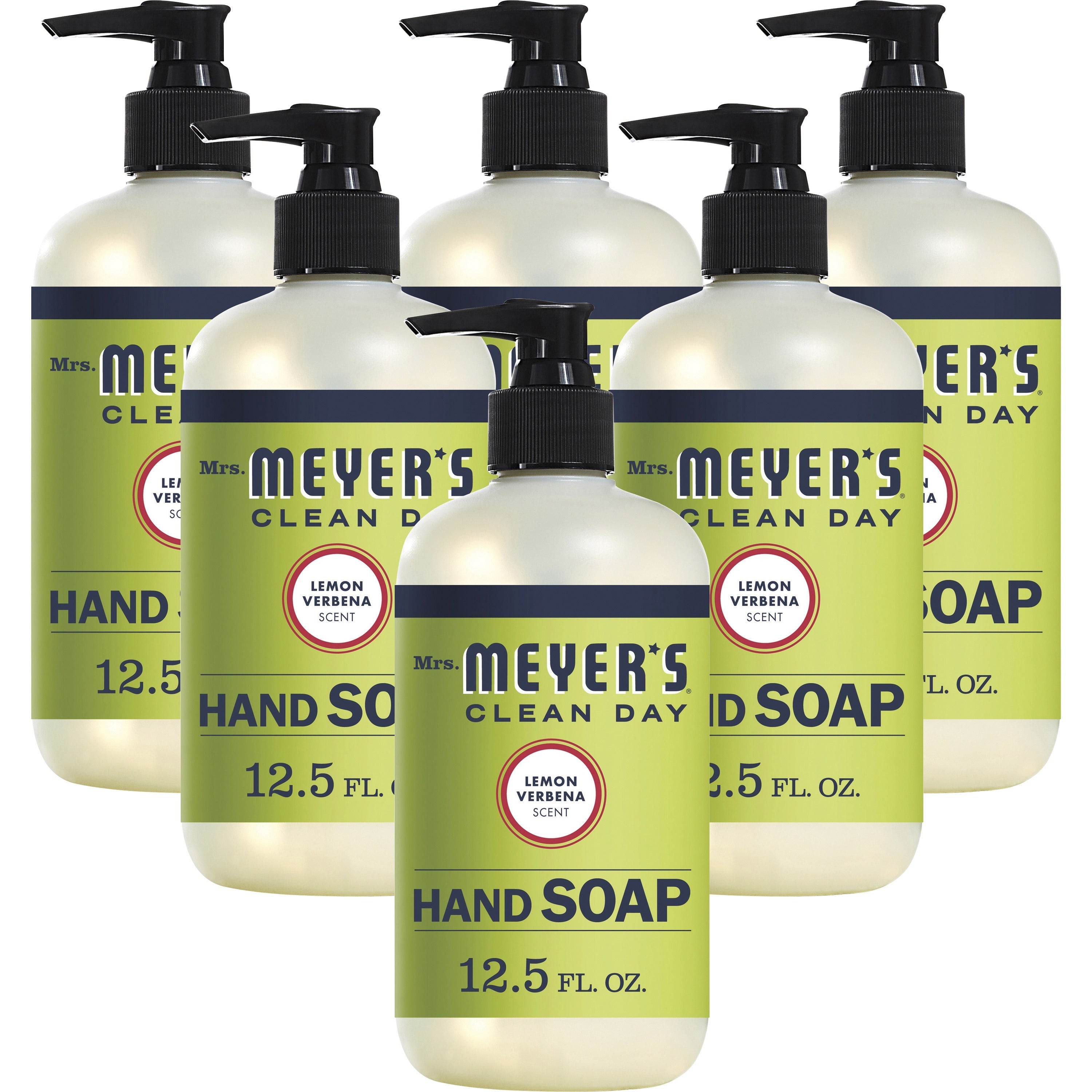 mrs-meyers-hand-soap-lemon-verbena-scentfor-125-fl-oz-3697-ml-dirt-remover-grime-remover-hand-moisturizing-multicolor-paraben-free-phthalate-free-cruelty-free-6-carton_sjn651321ct - 1
