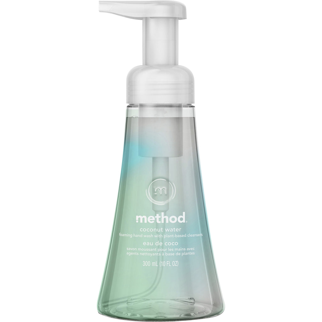 method-foaming-hand-wash-coconut-water-scentfor-10-fl-oz-2957-ml-pump-bottle-dispenser-hand-clear-6-carton_mth01854ct - 2