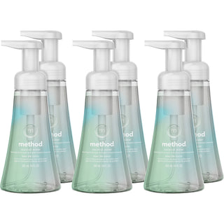 method-foaming-hand-wash-coconut-water-scentfor-10-fl-oz-2957-ml-pump-bottle-dispenser-hand-clear-6-carton_mth01854ct - 1