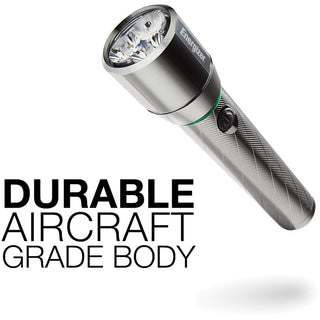 Eveready Vision HD Rechargeable LED Flashlight - LED - 1000 lm Lumen - Battery Rechargeable - Battery, USB - Aluminum Alloy - Drop Resistant, Impact Resistant, Water Resistant - Aluminum