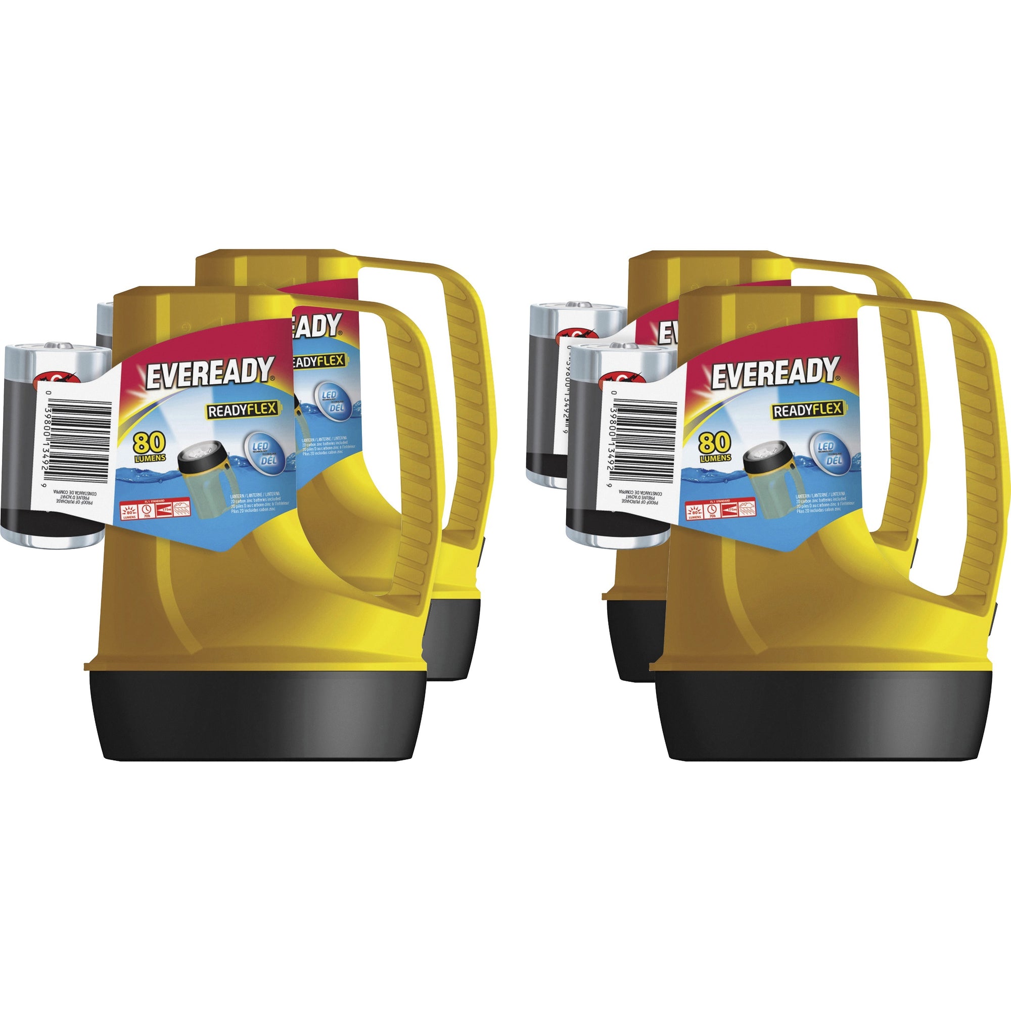 Eveready ReadyFlex LED Floating Lantern - LED - 80 lm Lumen - 2 x D - Battery - Yellow
