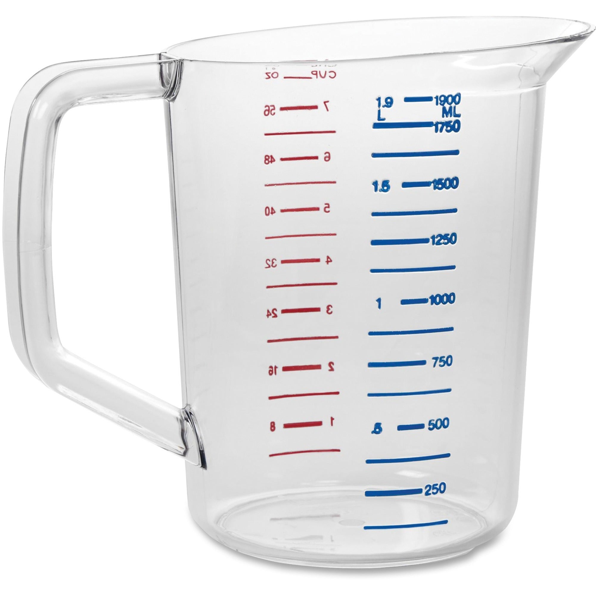 rubbermaid-commercial-bouncer-2-quart-measuring-cup-6-carton-clear-polycarbonate-measuring_rcp3217clect - 1