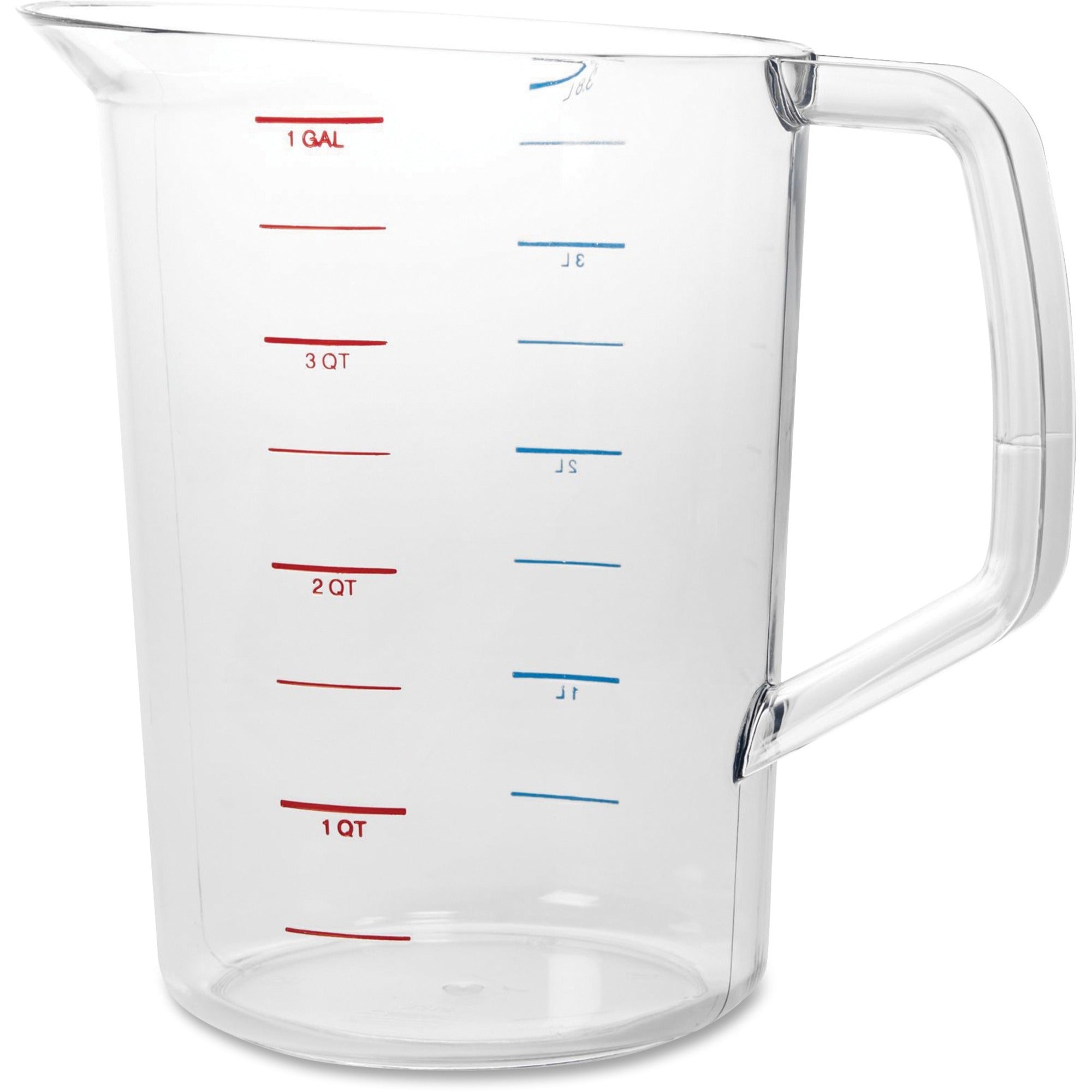 Rubbermaid Commercial Bouncer 4 Quart Measuring Cup - 6 / Carton - Clear - Polycarbonate - Measuring