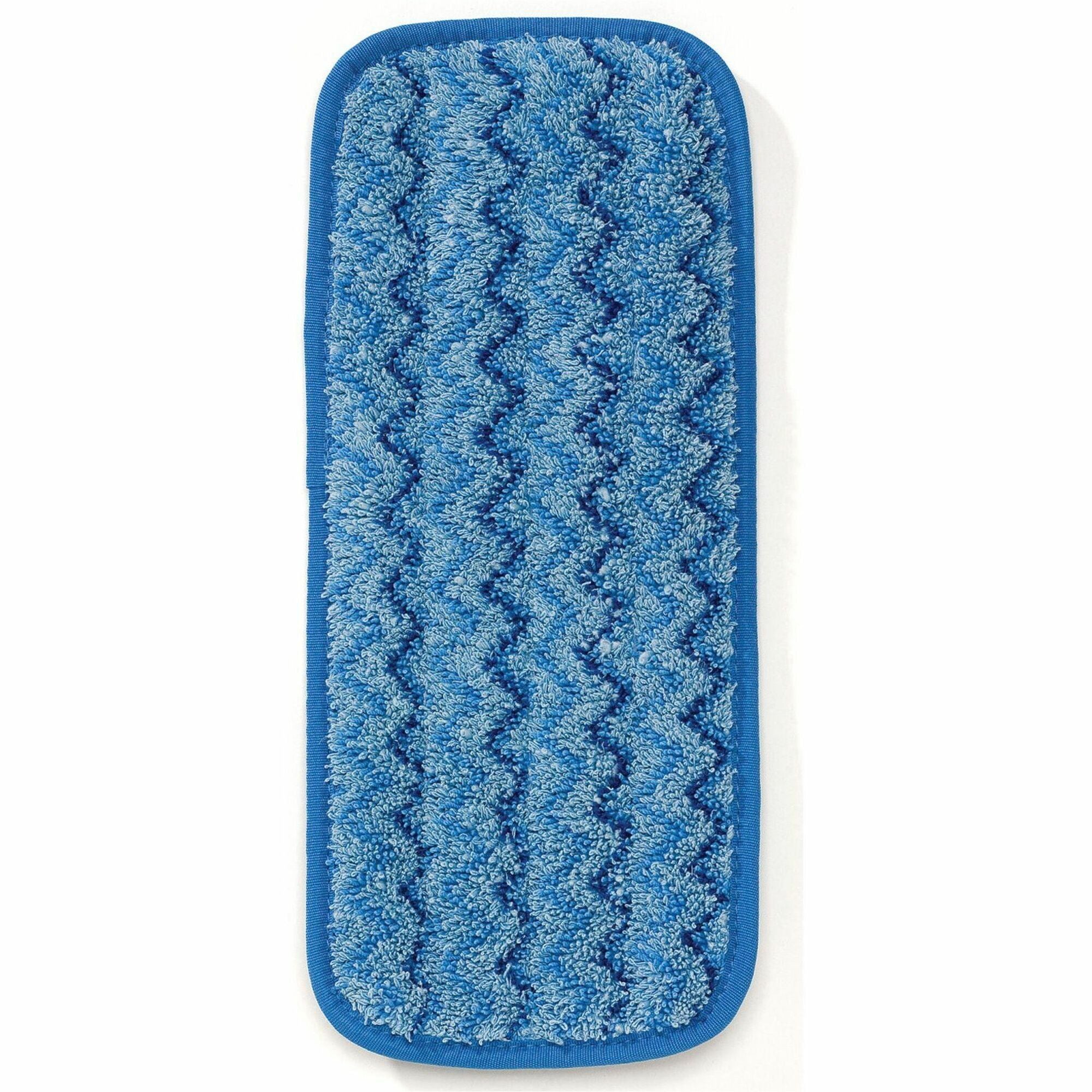 Rubbermaid Commercial Hygen 11" Microfiber Wet Mop - 11" MicroFiber Head - Hook & Loop Backing, Durable - 6 / Carton - Blue