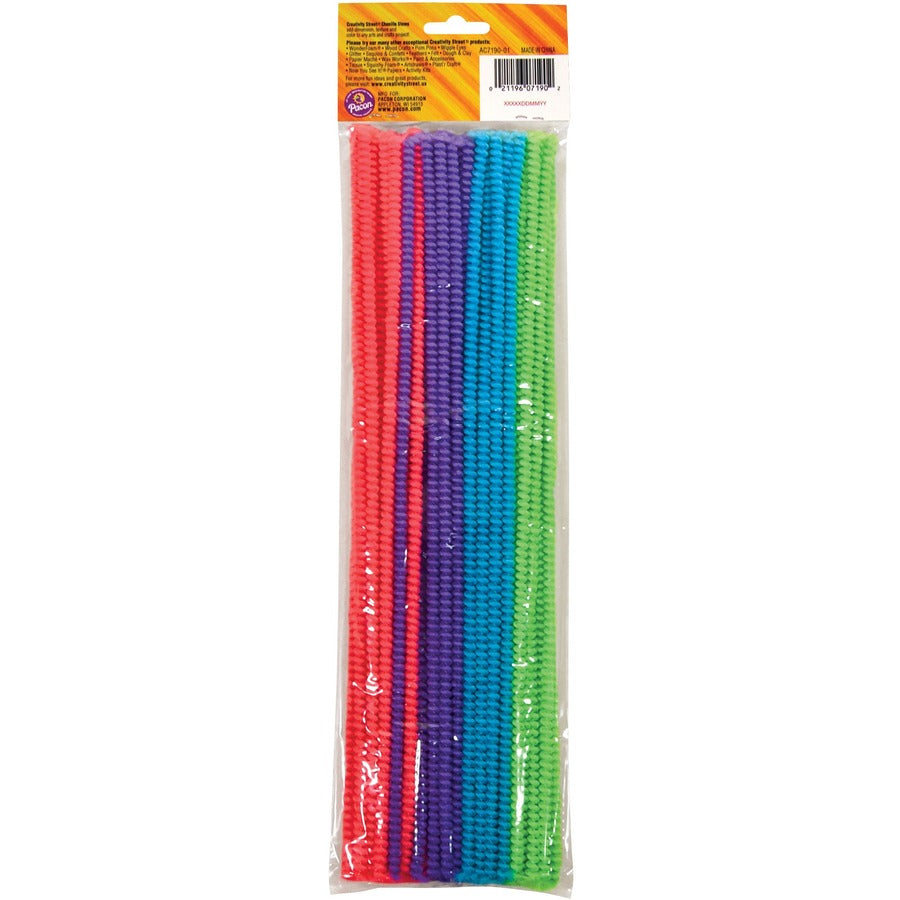 Creativity Street Spiral Chenille Stems - Classroom, Home, Art Project - Recommended For 4 Year - 12"Height x 0.20"Width x 0.20"Length - 50 / Bag - Assorted