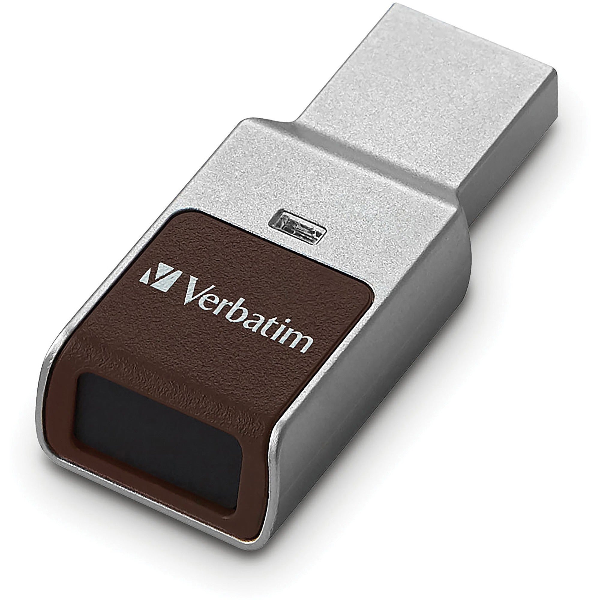 verbatim-fingerprint-secure-usb-30-flash-drive-32-gb-usb-30-silver-256-bit-aes-lifetime-warranty-1-each_ver70367 - 1