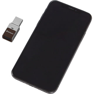 Verbatim Fingerprint Secure USB 3.0 Flash Drive - 64 GB - USB 3.0 - Silver - 256-bit AES - Lifetime Warranty - 1 Each